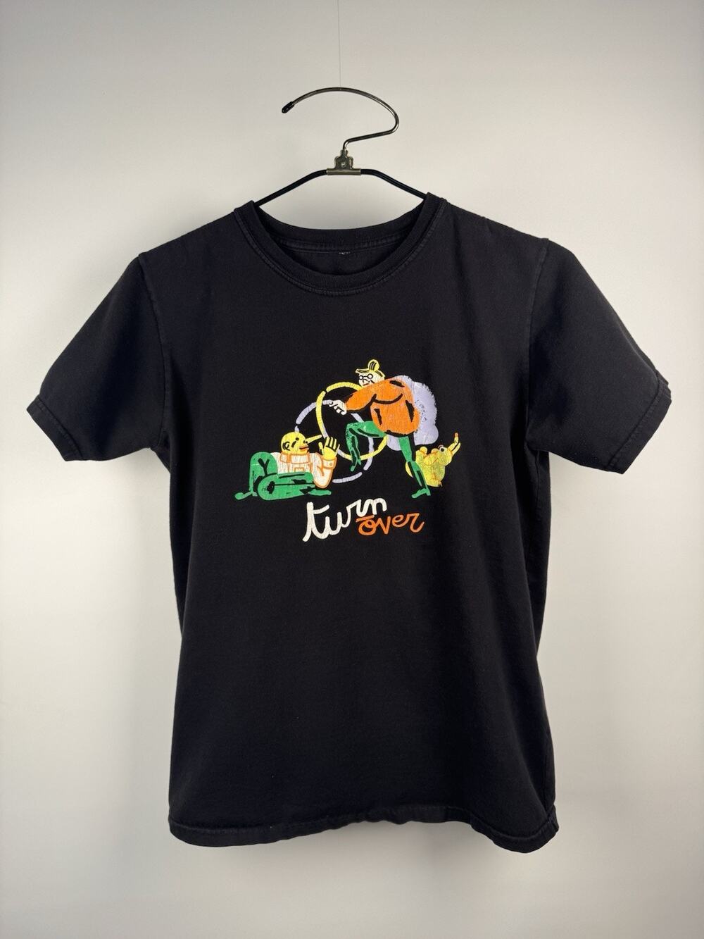 Turnover Band T-Shirt Run For Cover Records Virginia Beach Emo Y2K Large 20.5x26